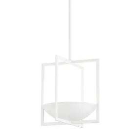 Four Light Pendant from the Loki Collection in Gesso White Finish by Troy Lighting