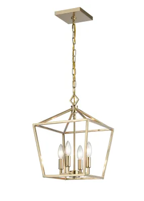 Four Light Pendant in Modern Gold Finish by Millennium