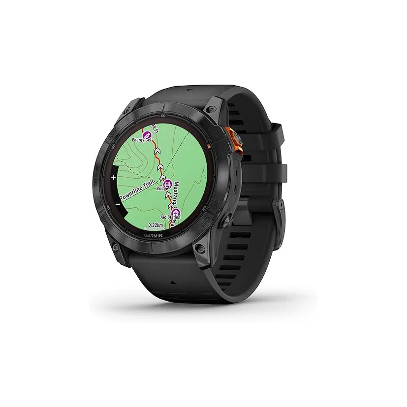 Garmin Men's Black Built-in Flashlight Solar Charging Capability Fēnix 7X Pro Solar Edition (No Wi-Fi) Multisport GPS Smartwatch - 010-02778-02