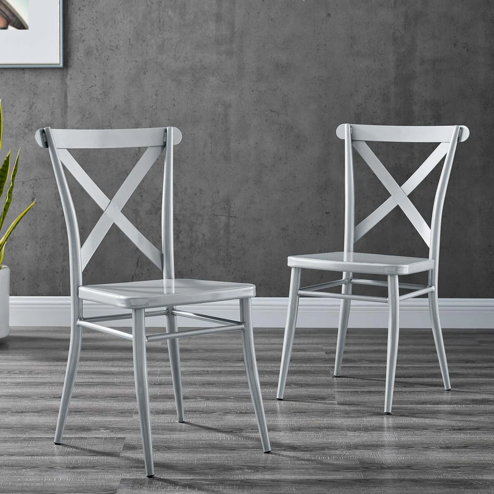 Gear Metal Dining Chairs - Set of 2