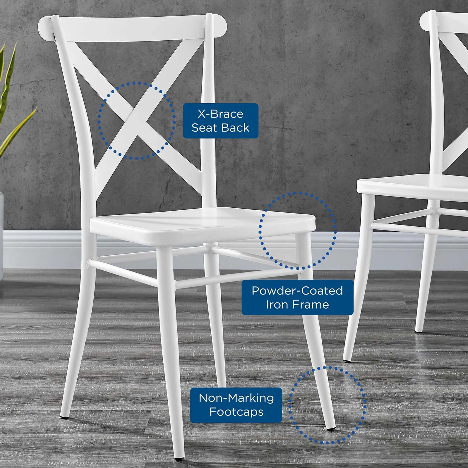 Gear Metal Dining Chairs - Set of 2