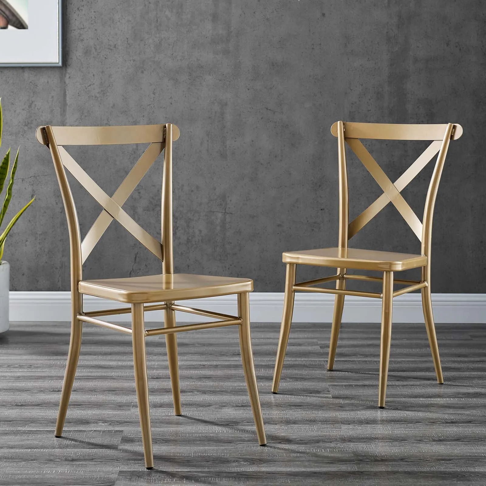 Gear Metal Dining Chairs - Set of 2