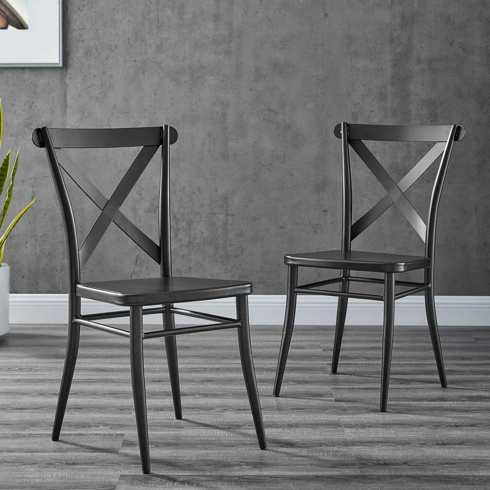Gear Metal Dining Chairs - Set of 2