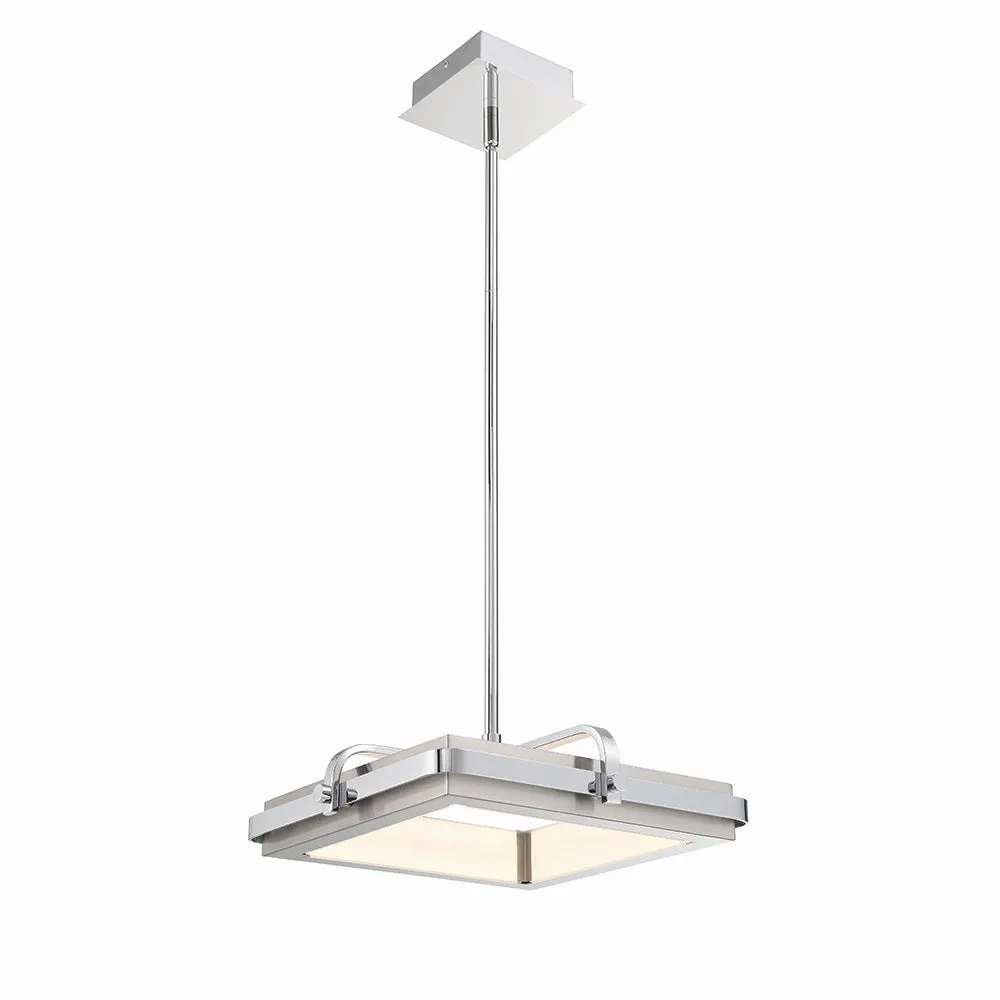 LED Pendant from the Annilo Collection in Chrome And Nickel Finish by Eurofase