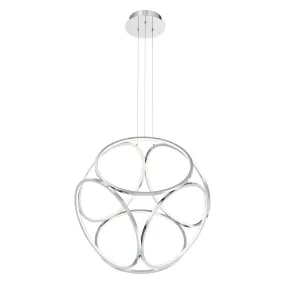 LED Pendant from the Glenview Collection in Chrome Finish by Eurofase