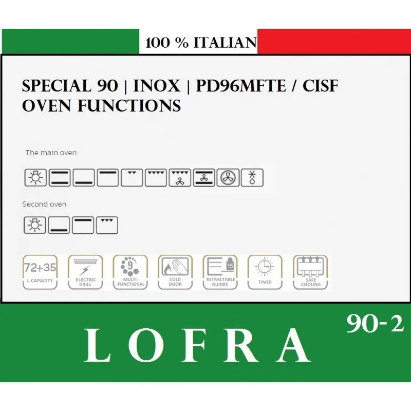 Lofra Venezia 90s PBID 96MFT /5i Cream Induction Electric Range Cooker 90cm