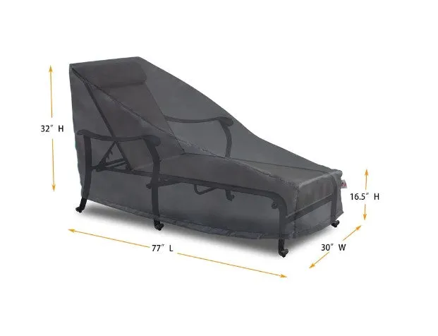 Long Chaise Lounge Cover - 77" L x 30" W x 16.5''/22.5"/32'' H - Mercury