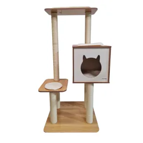 Petwiz Premium Wooden Laminate Scratching Tree [122cm]