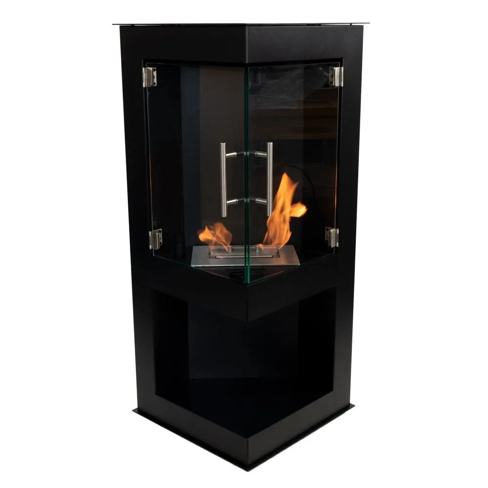 Scandi-Flame Alaska Bioethanol Corner Stove with Double Doors