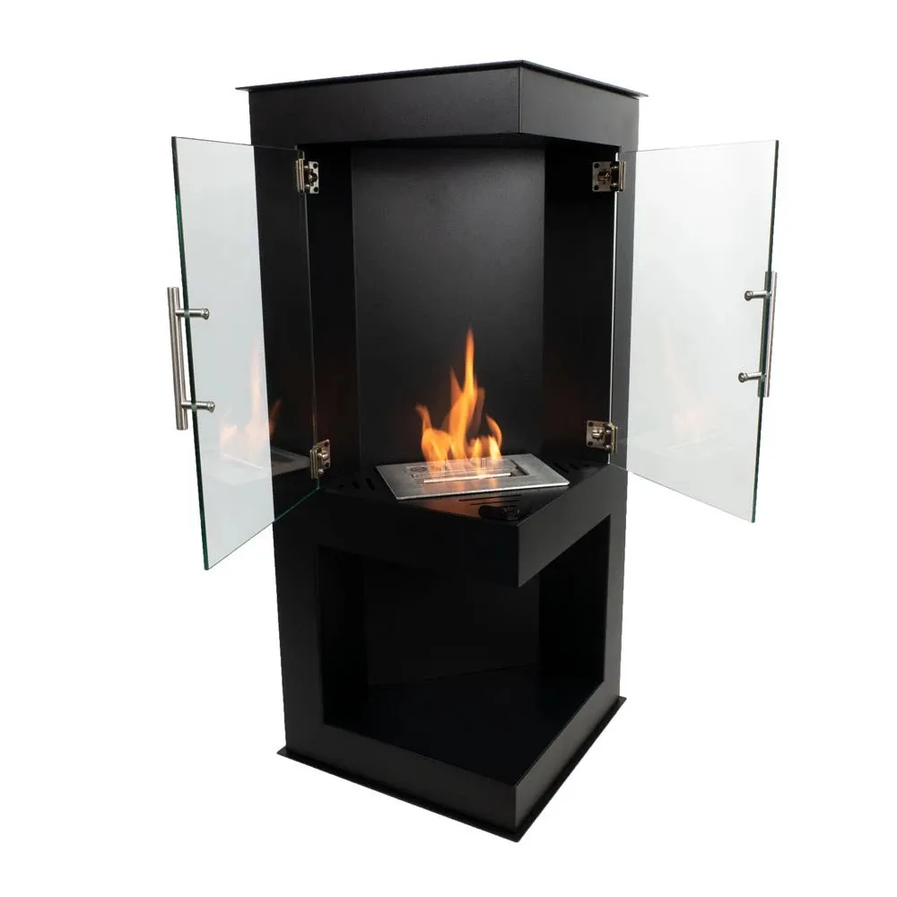 Scandi-Flame Alaska Bioethanol Corner Stove with Double Doors