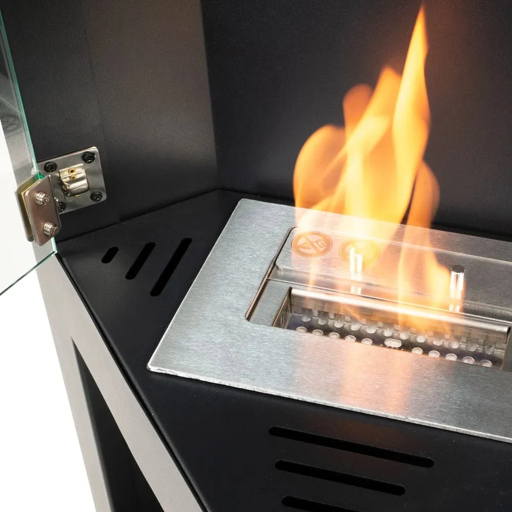Scandi-Flame Alaska Bioethanol Corner Stove with Double Doors
