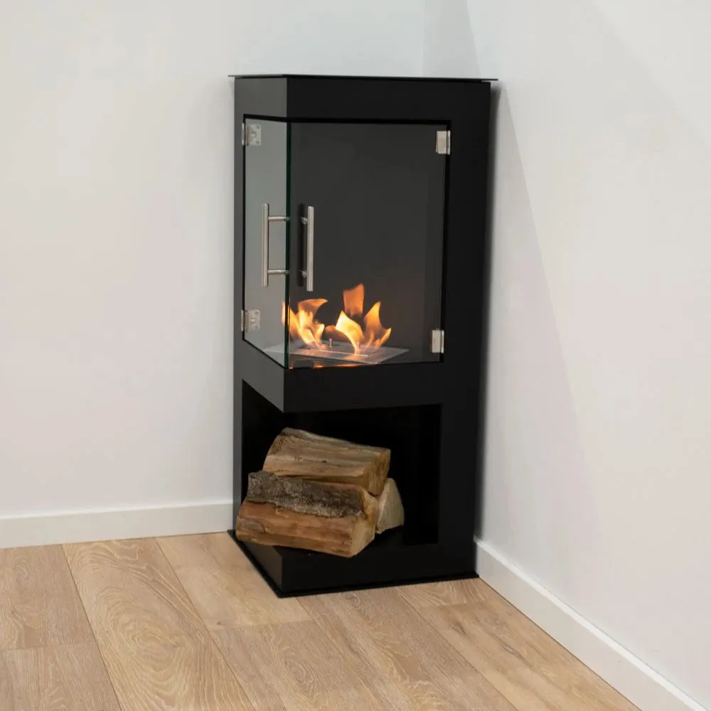 Scandi-Flame Alaska Bioethanol Corner Stove with Double Doors