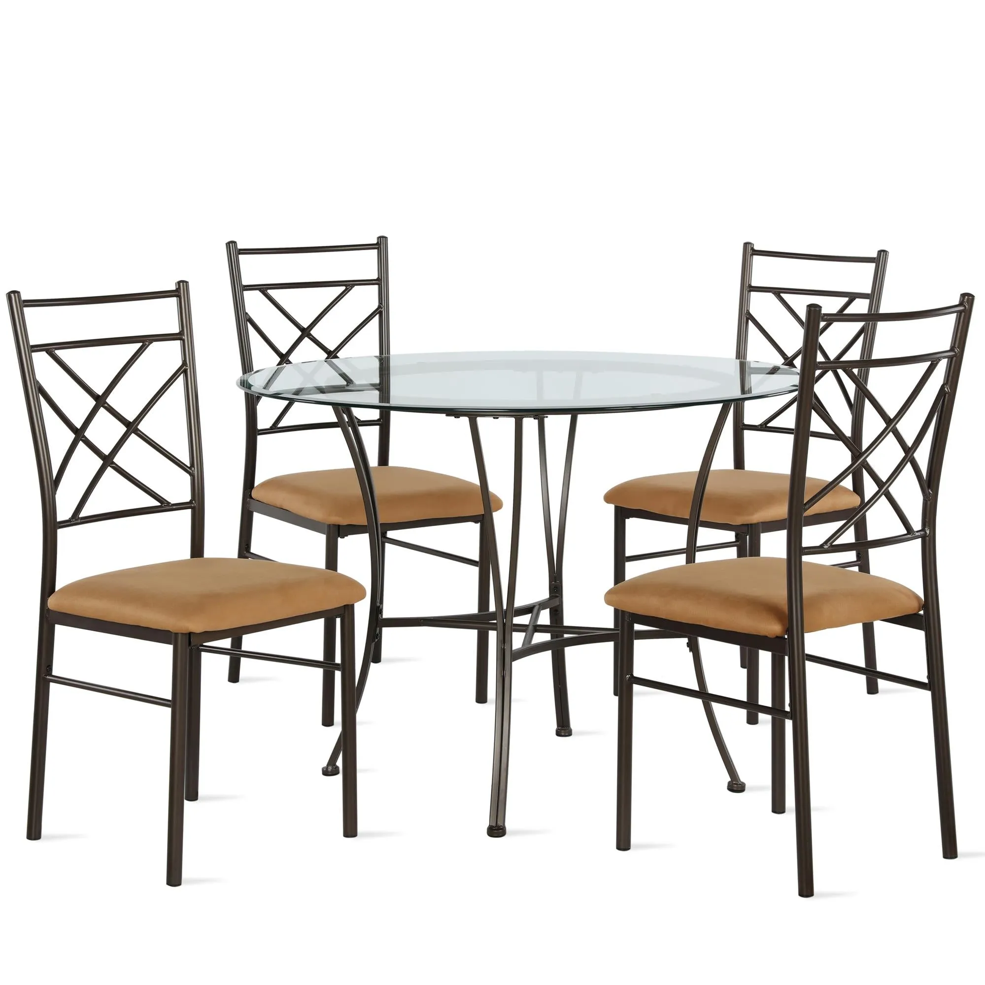 Snowdon 5-Piece Glass Top Dining Set