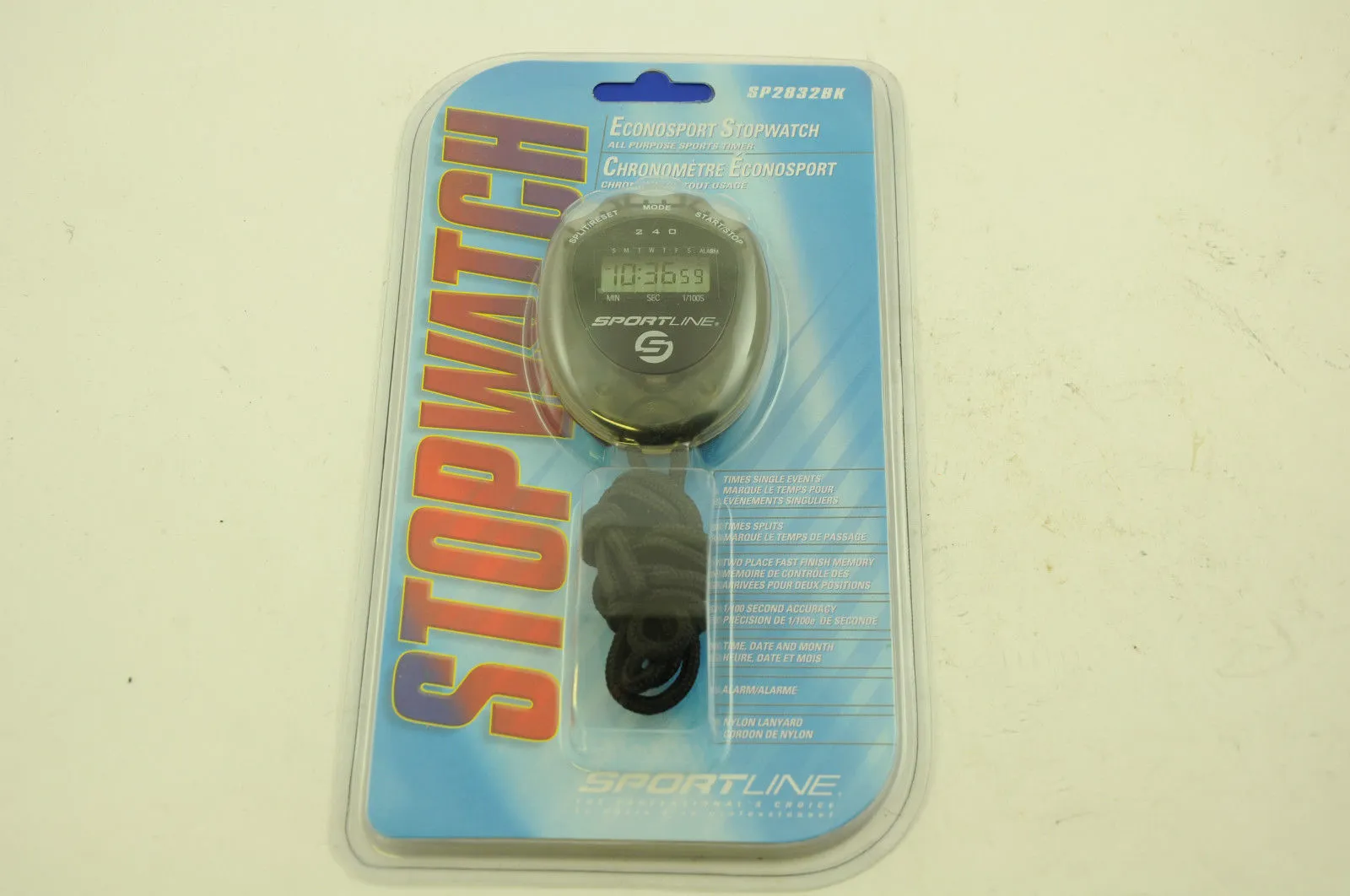 SPORTLINE ECONOSPORT 240 SERIES STOPWATCH   TIME   ALARM   AT VERY LOW PRICE