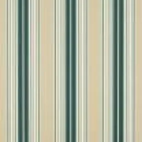 Sunbrella Awnings and Marines Stripes 46" Forest Green/Beige/Nat Fancy Stripe