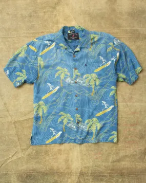 Vintage 90's Greatful Dead by David Carey Short Sleeved Silk Hawaiian Shirt