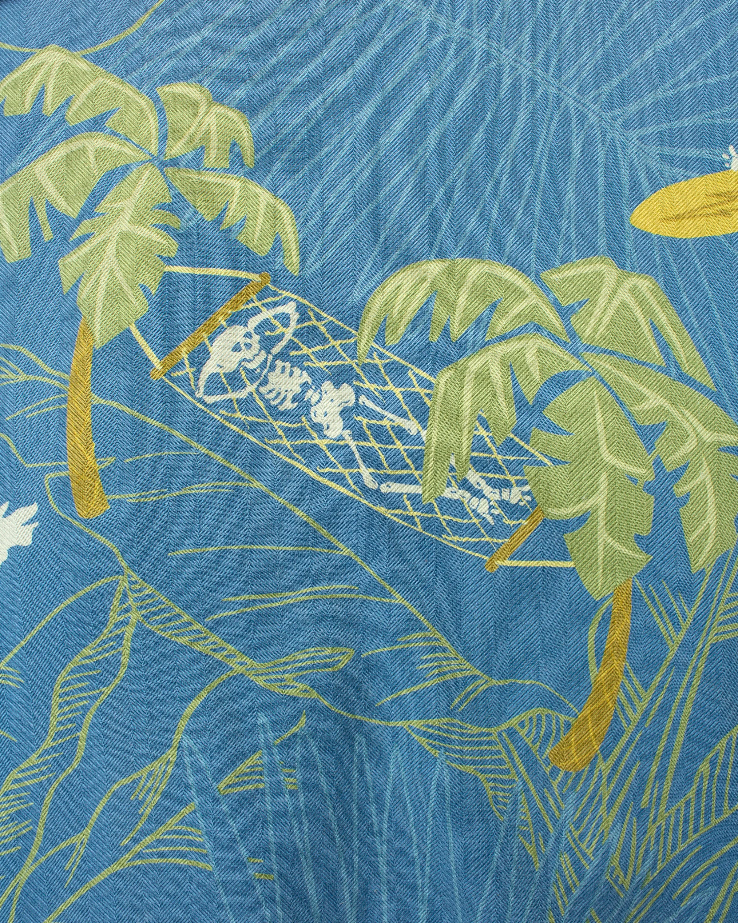 Vintage 90's Greatful Dead by David Carey Short Sleeved Silk Hawaiian Shirt