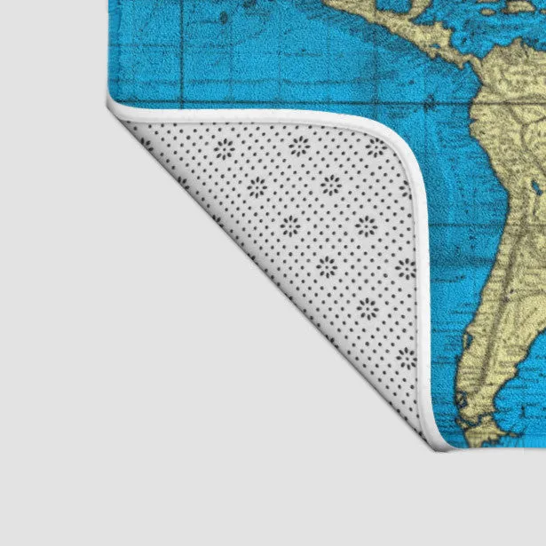 World Map - Bath Mat