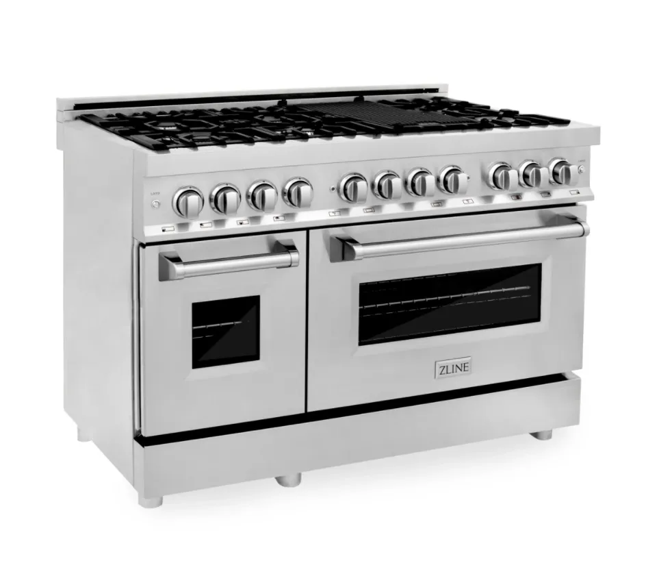 ZLINE 48" Professional Stainless Steel 6.0 CU.FT. 7 Gas Burner/Electric Oven Range (RA48)