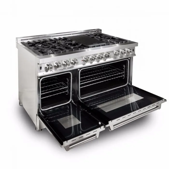 ZLINE 48" Professional Stainless Steel 6.0 CU.FT. 7 Gas Burner/Electric Oven Range (RA48)