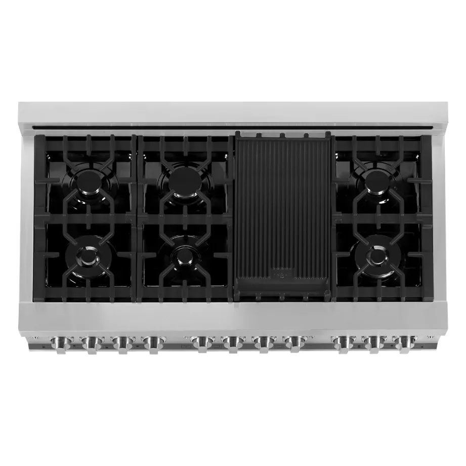 ZLINE 48" Professional Stainless Steel 6.0 CU.FT. 7 Gas Burner/Electric Oven Range (RA48)